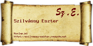Szilvássy Eszter névjegykártya