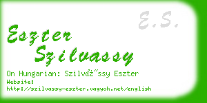 eszter szilvassy business card